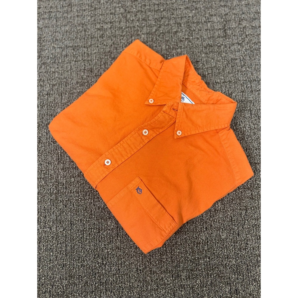 Southern Tide Classic Fit Shirt Mens Medium Orange Button Down L/S Fall Pumpkin‎